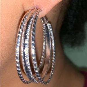 Silver hoop earrings
